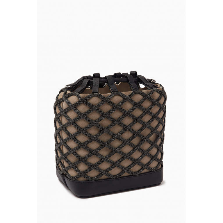 Brunello Cucinelli - Monili-embellished Bucket Bag in Leather
