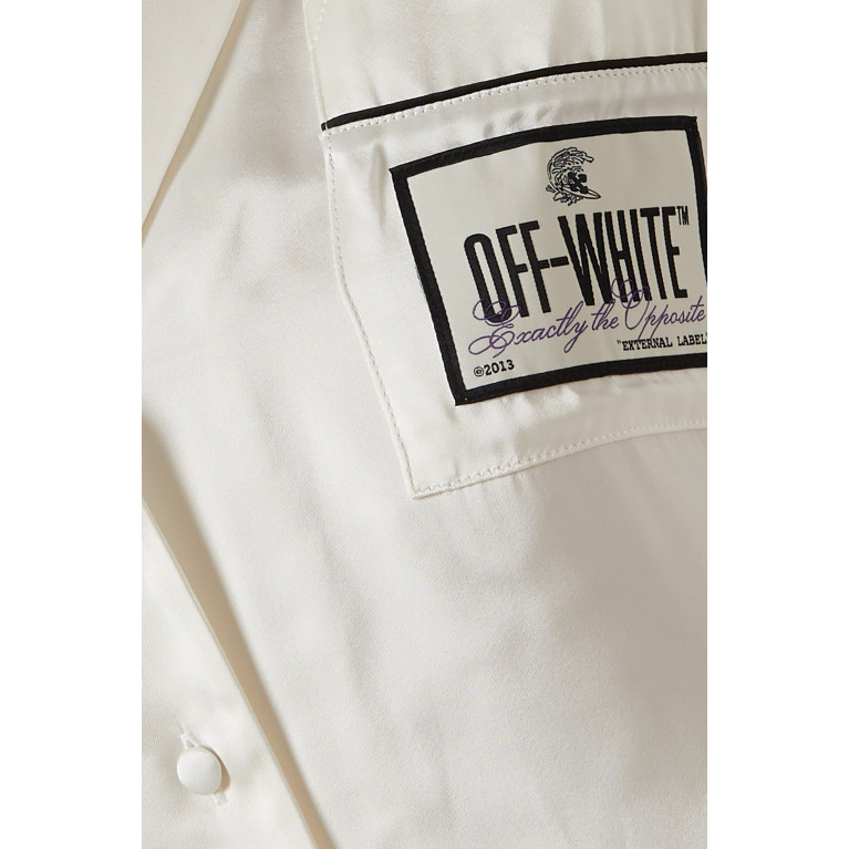 Off-White - 70s Logo Pyjama Cropped Shirt in Satin