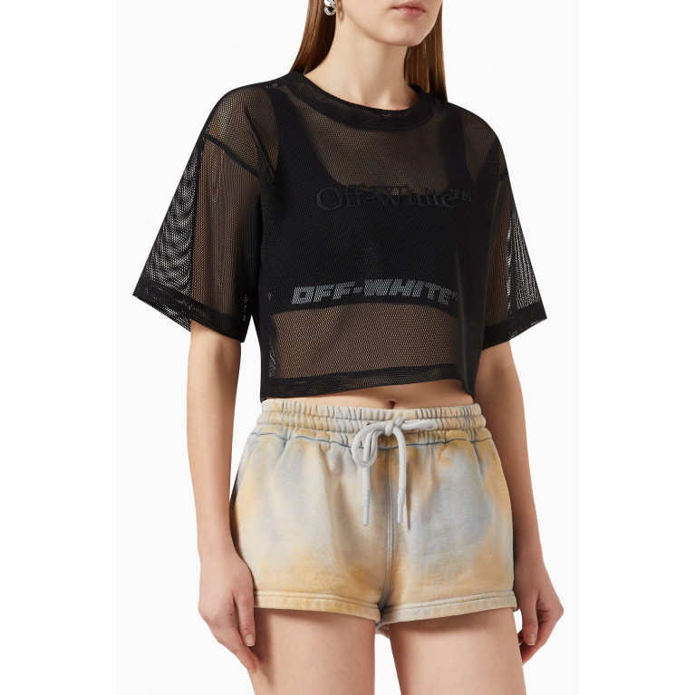 Off-White - Bookish Crop Top in Mesh