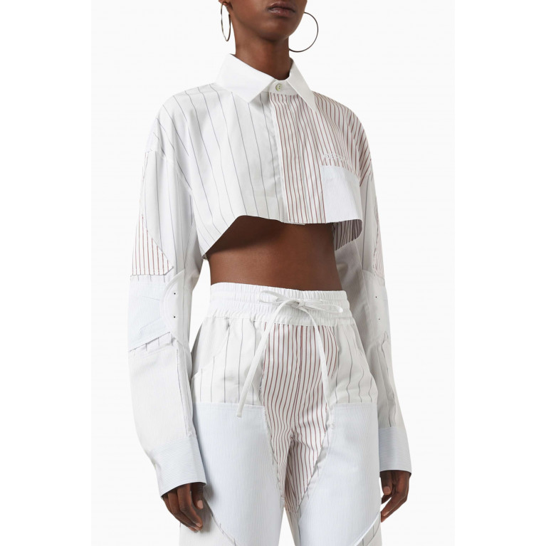 Off-White - Motorcycle Popel Crop Shirt in Cotton
