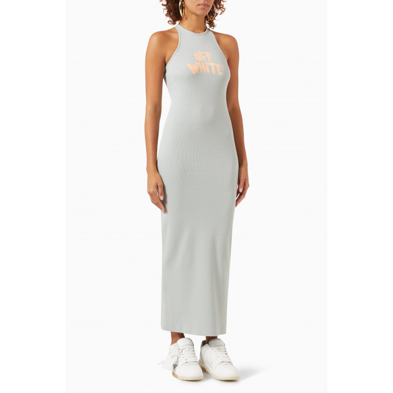 Off-White - Logo Maxi Dress in Jersey