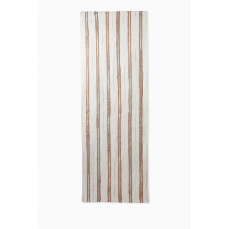 Brunello Cucinelli - Scarf in Sparkling Stripe Linen