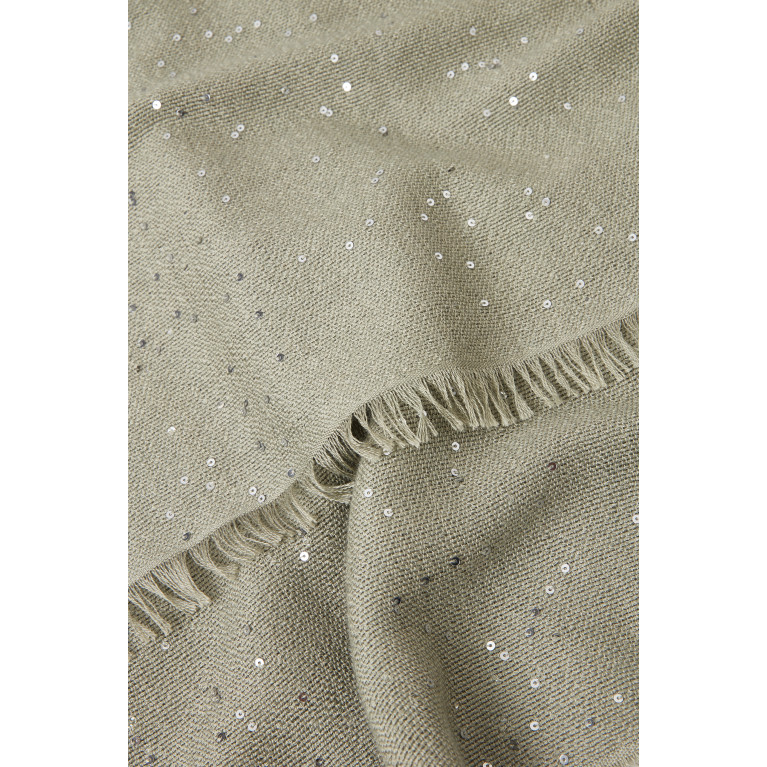 Brunello Cucinelli - Sequin-embellished Scarf in Cashmere & Silk
