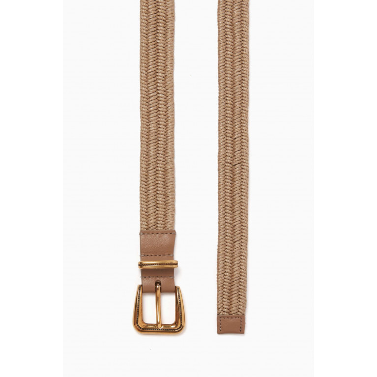 Brunello Cucinelli - Rustic Braided Belt in Linen