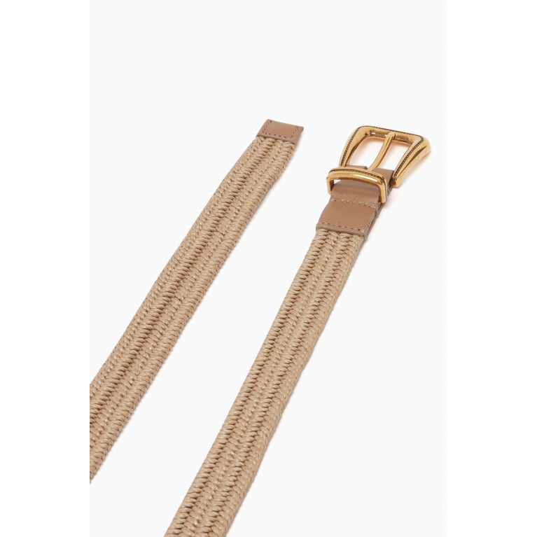 Brunello Cucinelli - Rustic Braided Belt in Linen