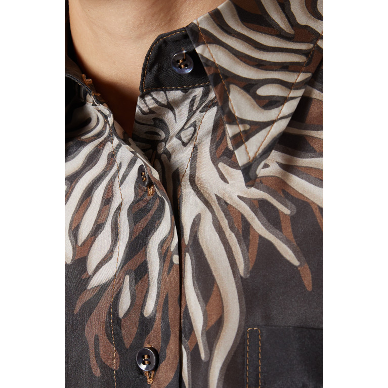 Brunello Cucinelli - Floral-print Shirt in Silk