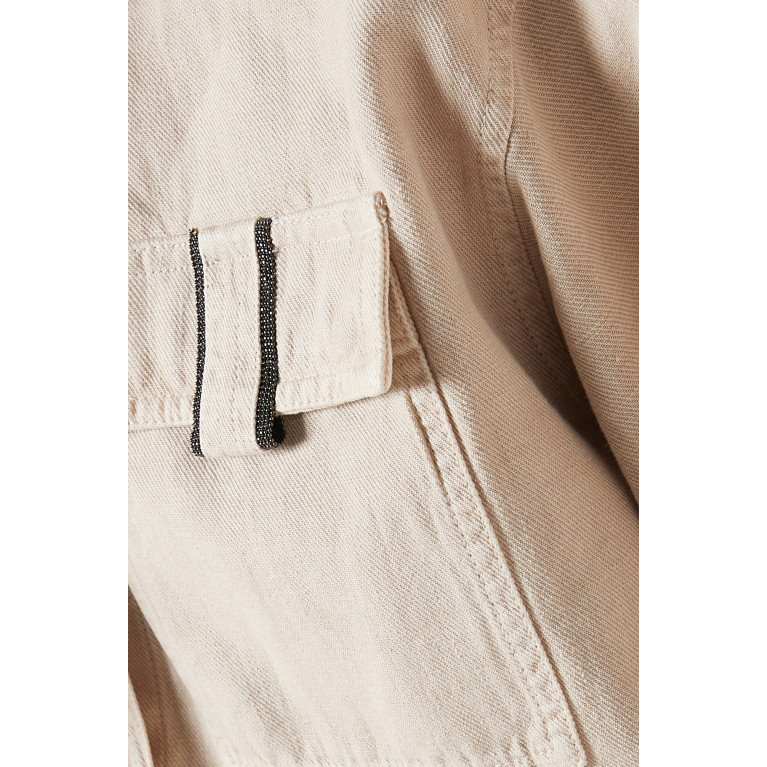 Brunello Cucinelli - Shiny-band Pocket Shirt in Linen