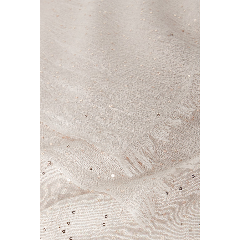 Brunello Cucinelli - Sequin-embellished Scarf in Cashmere & Silk