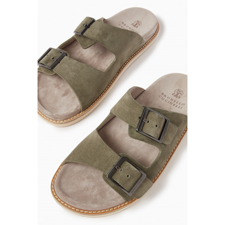Brunello Cucinelli - Buckled-strap Sandals in Suede