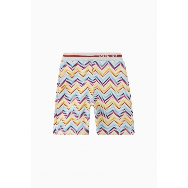 Missoni - Zigzag Print Shorts in Cotton Jersey