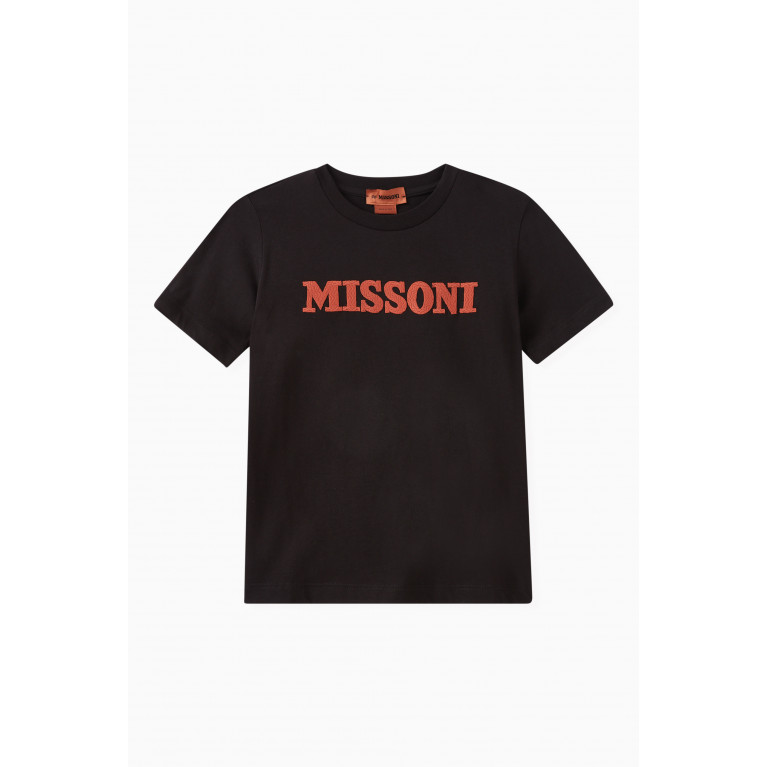 Missoni - Logo Print T-shirt in Cotton Black