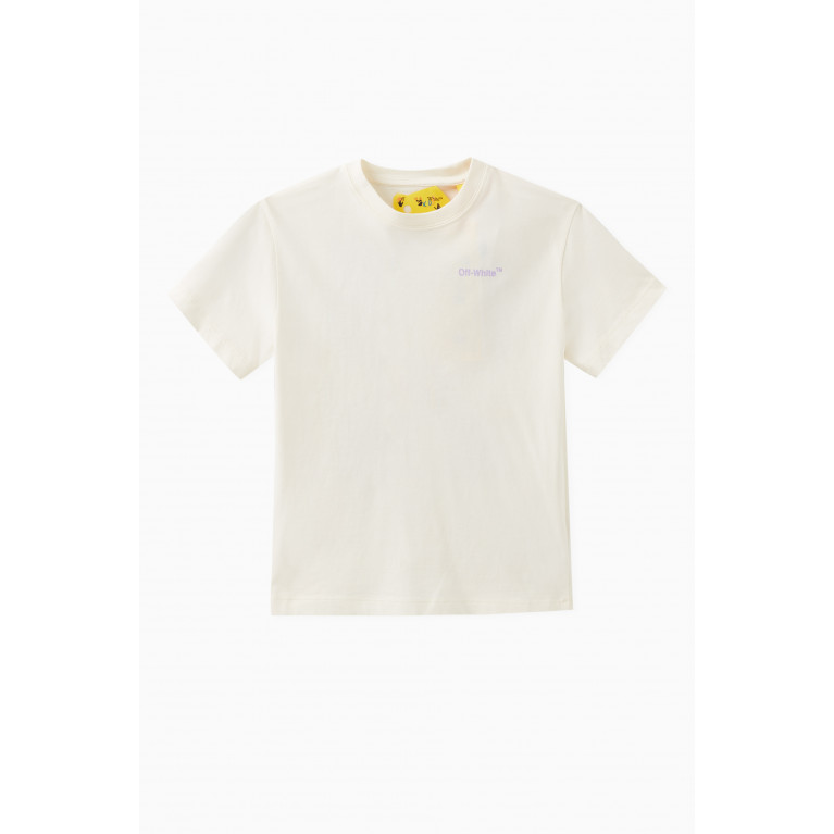 Off-White - Logo Arrows Print T-shirt in Cotton Neutral