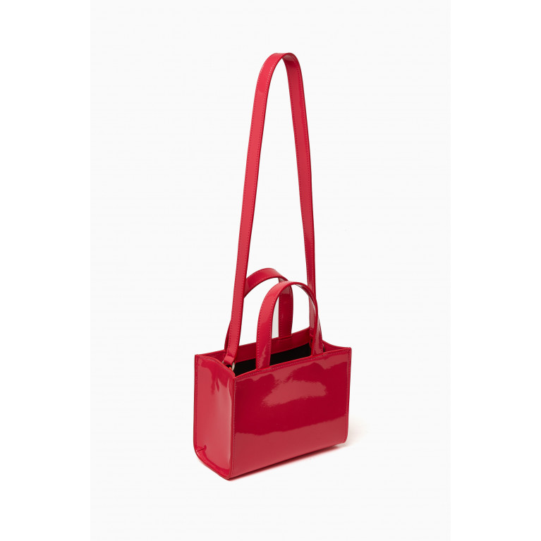 Off-White - Graffiti Logo Tote Bag in Leather Pink