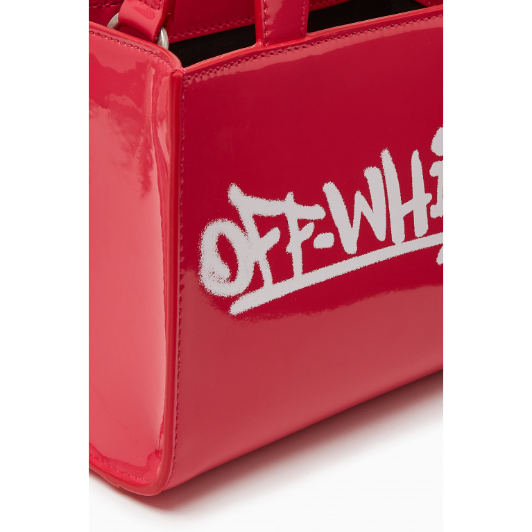 Off-White - Graffiti Logo Tote Bag in Leather Pink