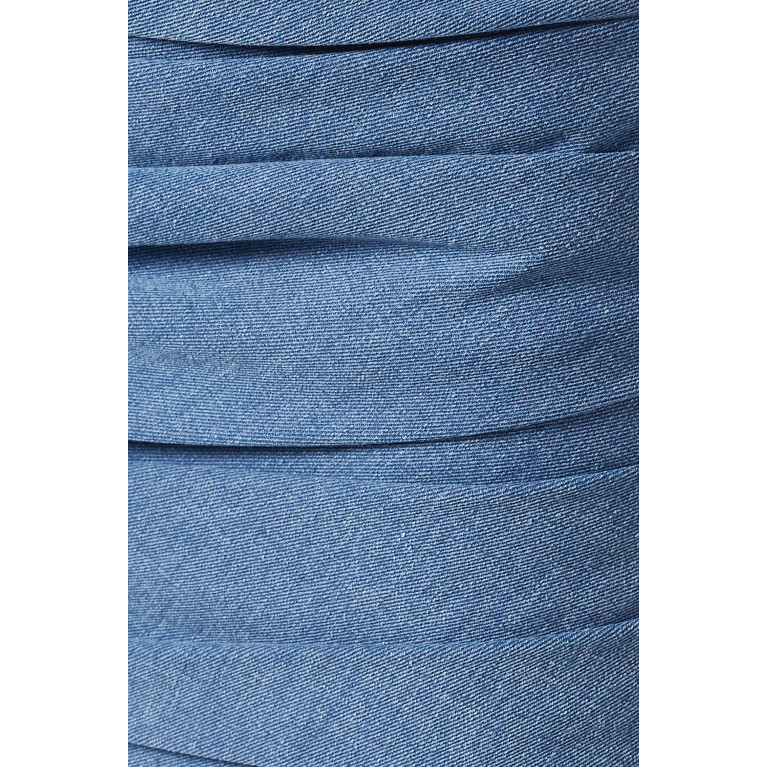 Rozie Corsets - Draped Mini Skirt in Denim