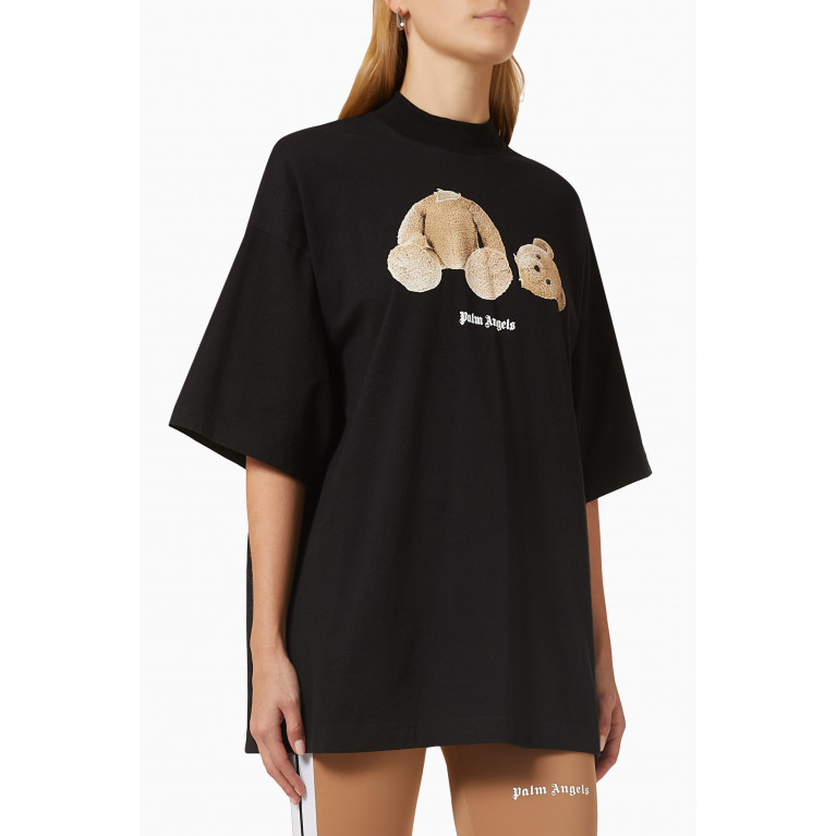 Palm Angels - Bear Logo Oversized T-shirt in Cotton Jersey