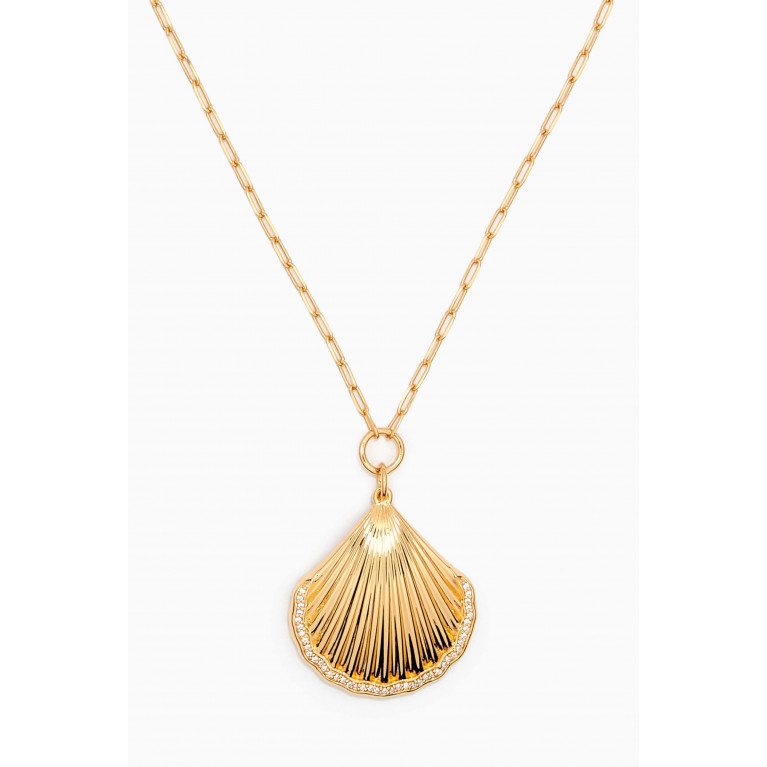 Tada & Toy - Scallop Pendant Necklace in 18kt Gold Vermeil