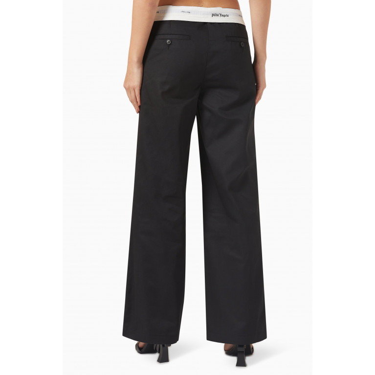 Palm Angels - Reversible Waistband Pants in Cotton-blend