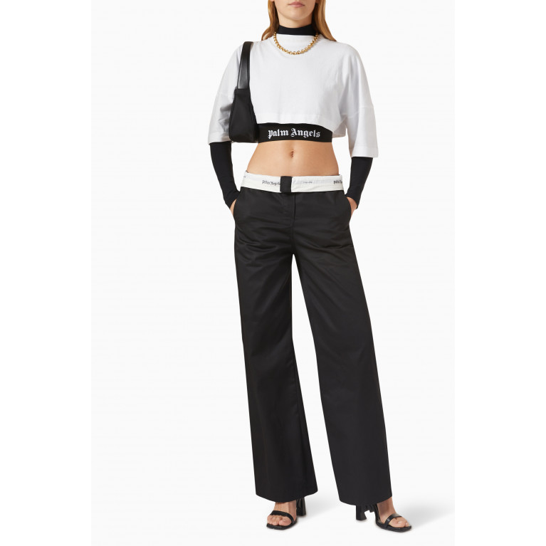 Palm Angels - Reversible Waistband Pants in Cotton-blend
