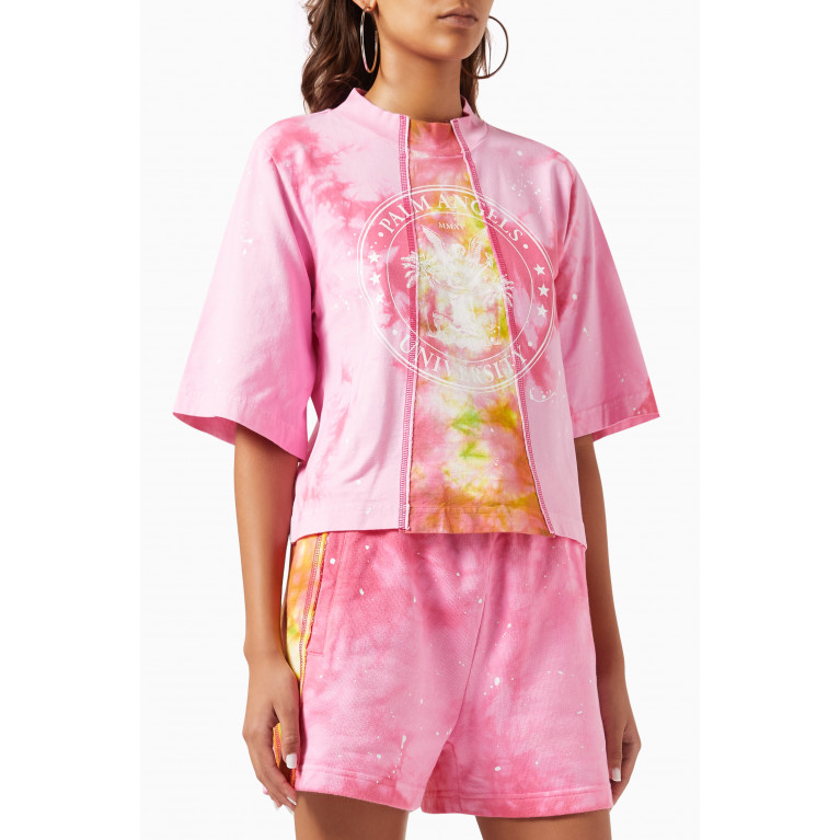 Palm Angels - College Tie-dye T-shirt in Cotton