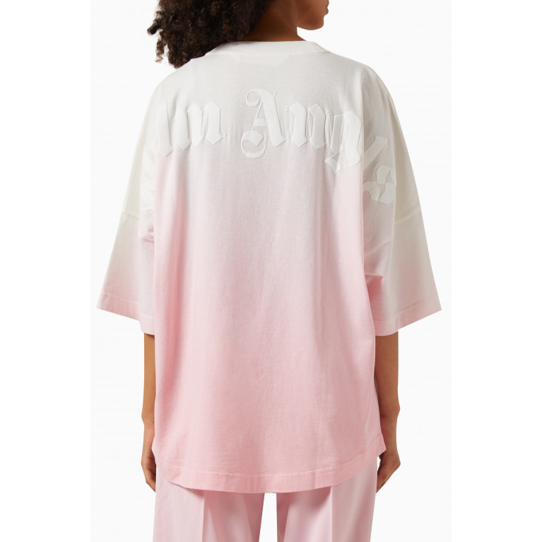 Palm Angels - Gradient Logo Oversized T-shirt in Cotton
