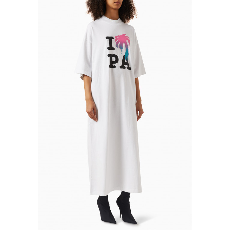 Palm Angels - I Love PA Loose T-shirt Maxi Dress in Cotton