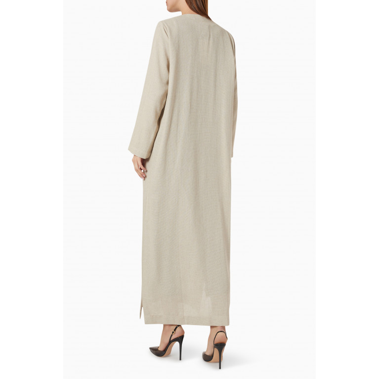ZAH Design - Beigh Liene Abaya in Linen