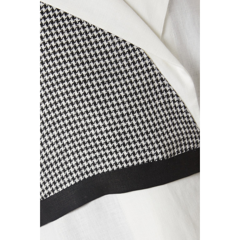 ZAH Design - Bow Belted Shirt-style Abaya in Linen