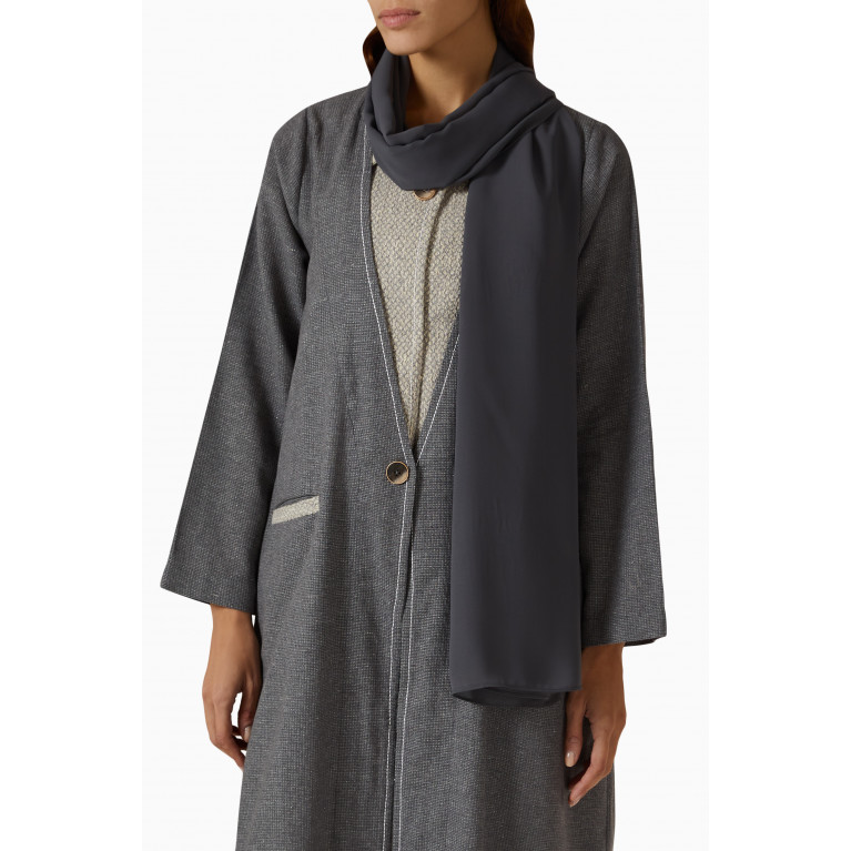 ZAH Design - Attached Shirt Abaya in Linen