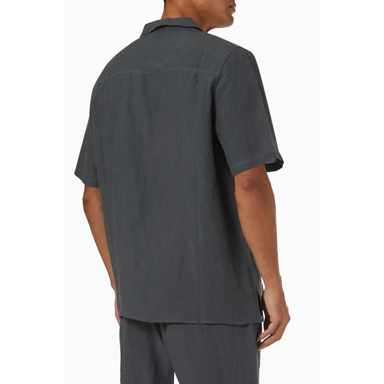Marane - Camp Collar Lino Shirt in Linen