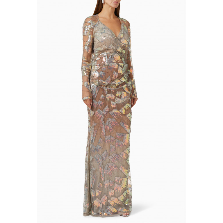 Talbot Runhof - Sequined Gown in Tulle