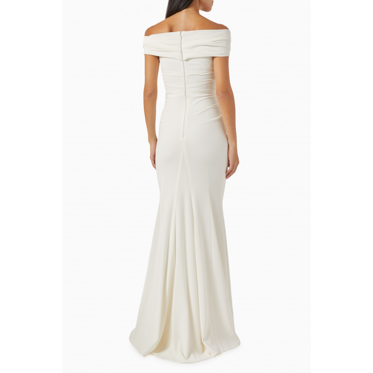 Talbot Runhof - Off-shoulder Gown in Stretch-crepe