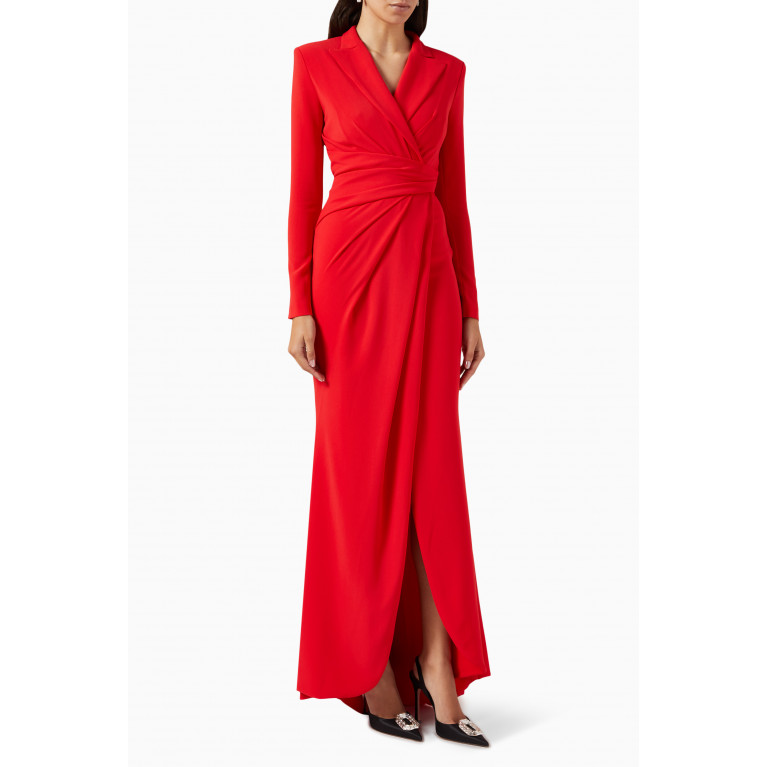 Talbot Runhof - Botad Draped Gown in Stretch-crepe