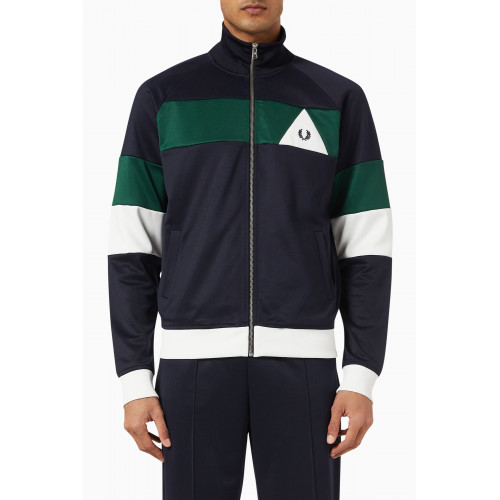 Fred Perry - Bold Panel Track Jacket in Polyester & Cotton