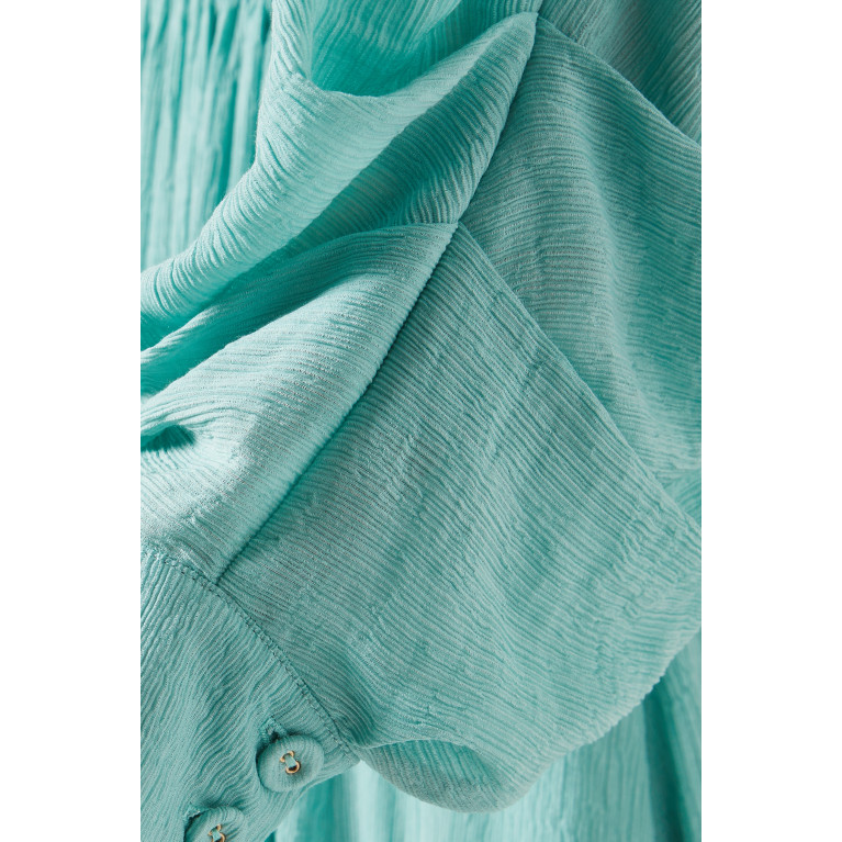 Aniic - Faith Midi Dress in Textured Fabric Blue