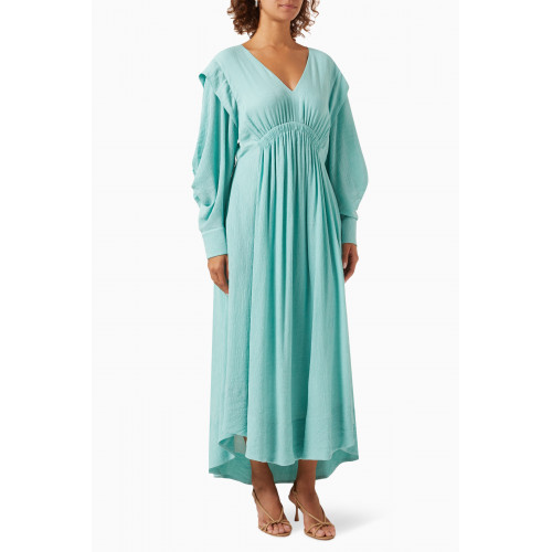 Aniic - Faith Midi Dress in Textured Fabric Blue