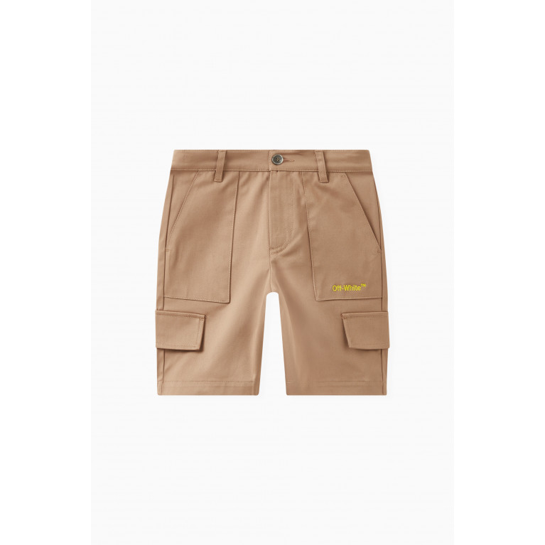 Off-White - Helvetica Diag Cargo Shorts in Cotton