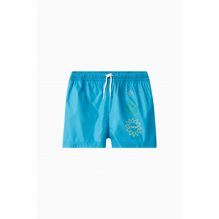 Off-White - Elements Logo Swim Shorts in Nylon