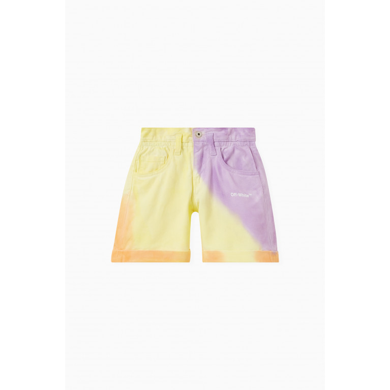 Off-White - Helvetica Sprayed Shorts in Cotton
