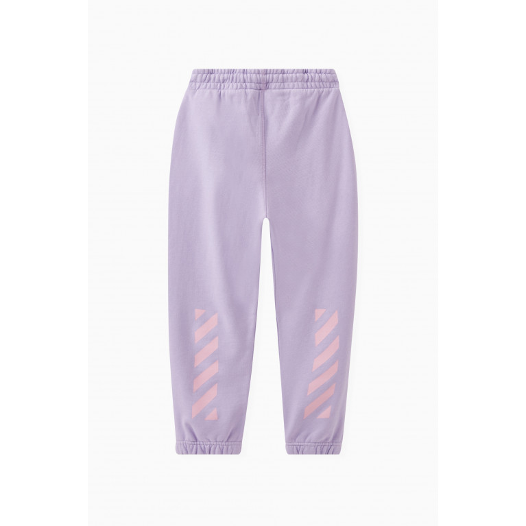 Off-White - Floral Detail Sweatpants in Cotton