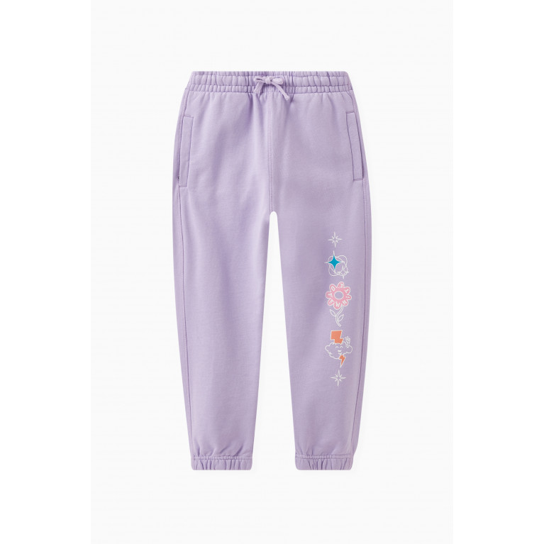 Off-White - Floral Detail Sweatpants in Cotton