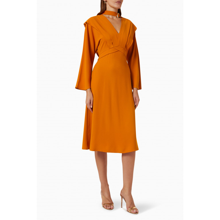 Setre - Choker Midi Dress Orange