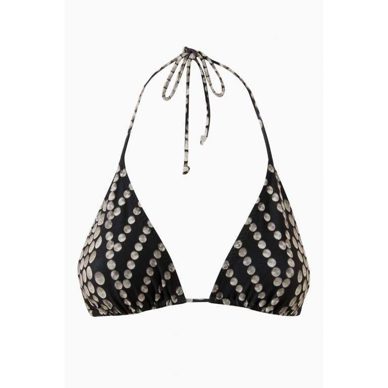 Norma Kamali - String Stud Bikini Top in Poly Lycra