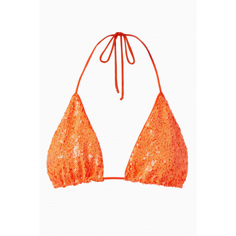 Norma Kamali - Sequin String Bikini Top