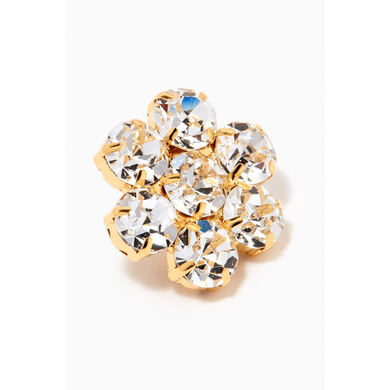 VANINA - Les Nuances Flower Crystal Studs in Gold-plated Brass Gold