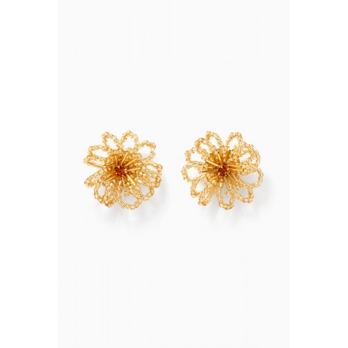 VANINA - Les Bouquet Fleuri Clip-on Studs in Gold-plated Brass Yellow