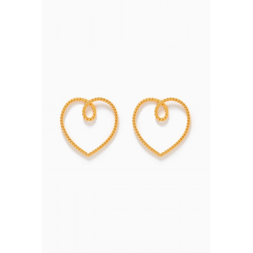 VANINA - Heart Studs in Gold-plated Bronze