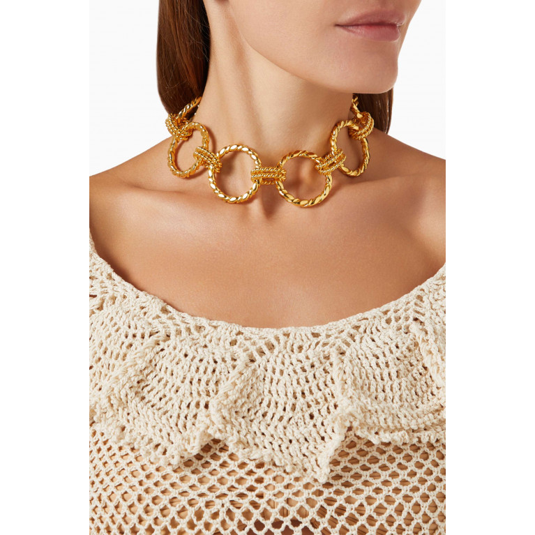 VANINA - Eternity Choker Necklace in Gold-plated Brass