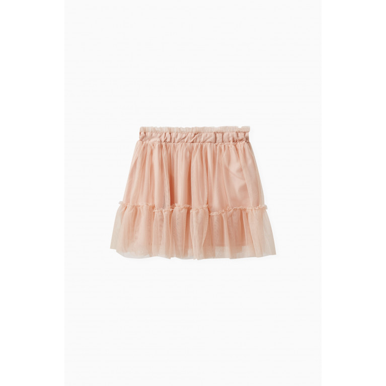 Name It - Ruffle-detail Skirt in Tulle Neutral