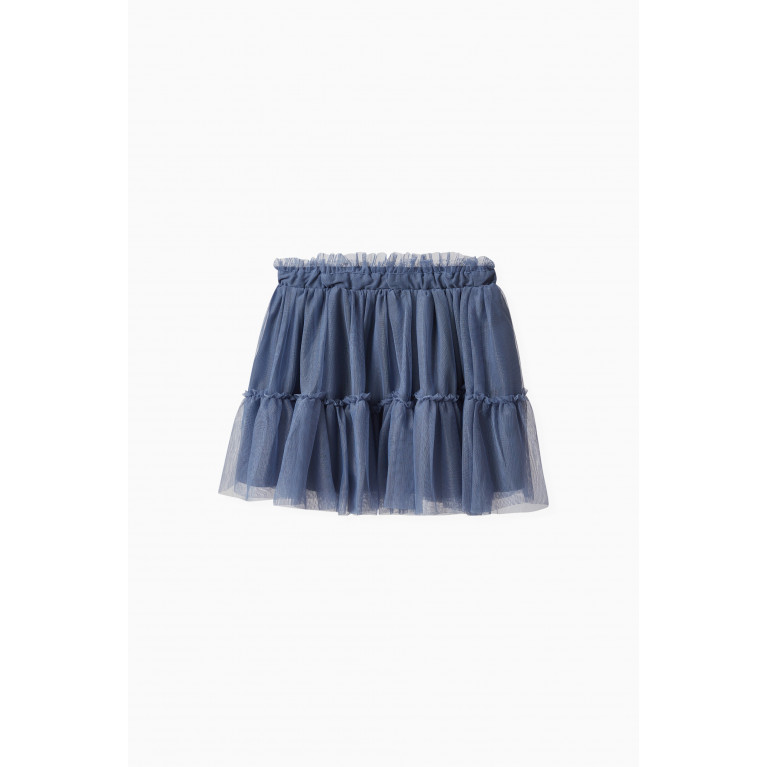Name It - Ruffle-detail Skirt in Tulle Blue